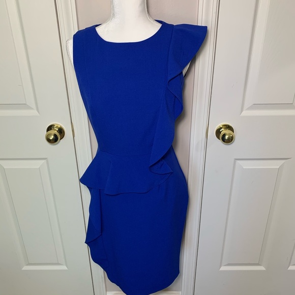 calvin klein blue cocktail dress